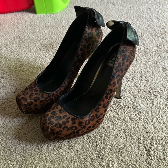 Dolce Vita leopard print bow back platform heel - size 8.5 - Picture 1 of 7